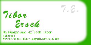 tibor ersek business card